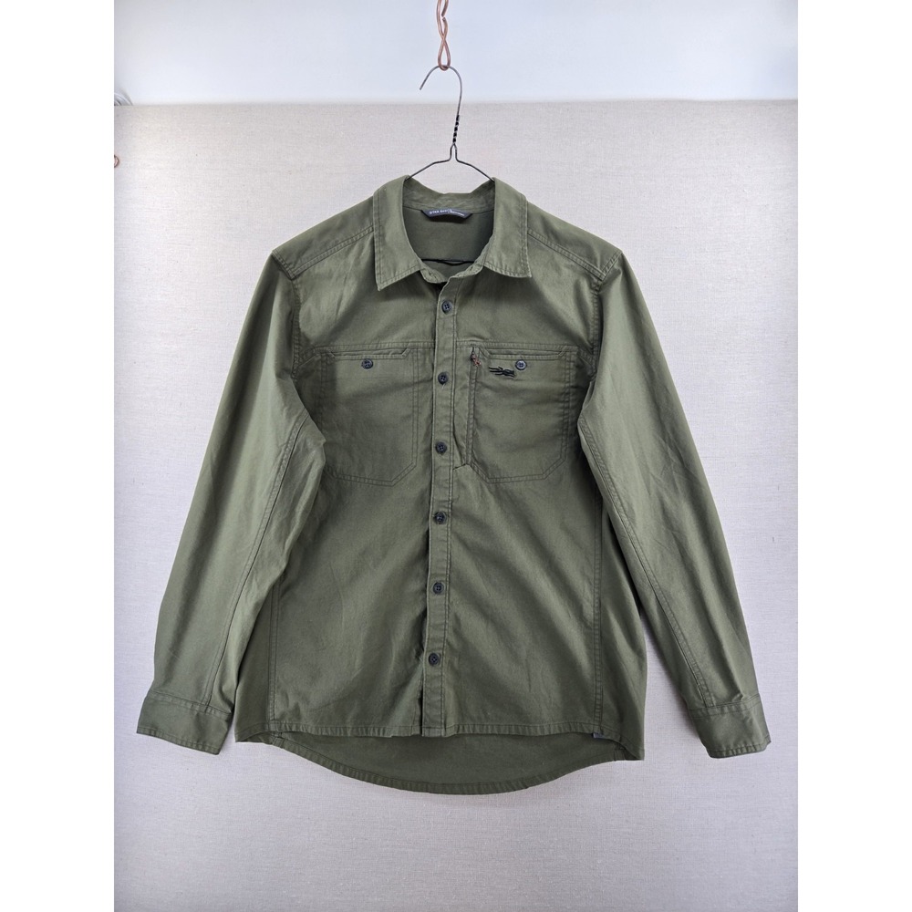 Sitka Gear Shirt Mens L Olive Green Harvester Button Up Hunting Field Utility